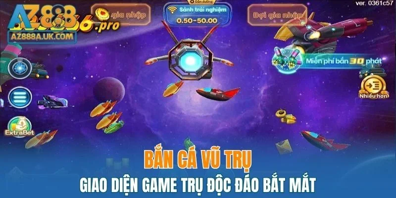 Giao diện game săn cá Vũ Trụ độc đáo bắt mắt