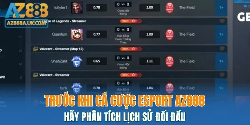 Trước khi cá cược Esport AZ888 hãy phân tích lịch sử